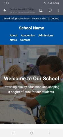 School website template